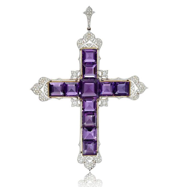 The Atallah cross was frequently worn by Diana, Princess of Wales, and was recently acquired by Kim Kardashian (Credit: Sotheby's)