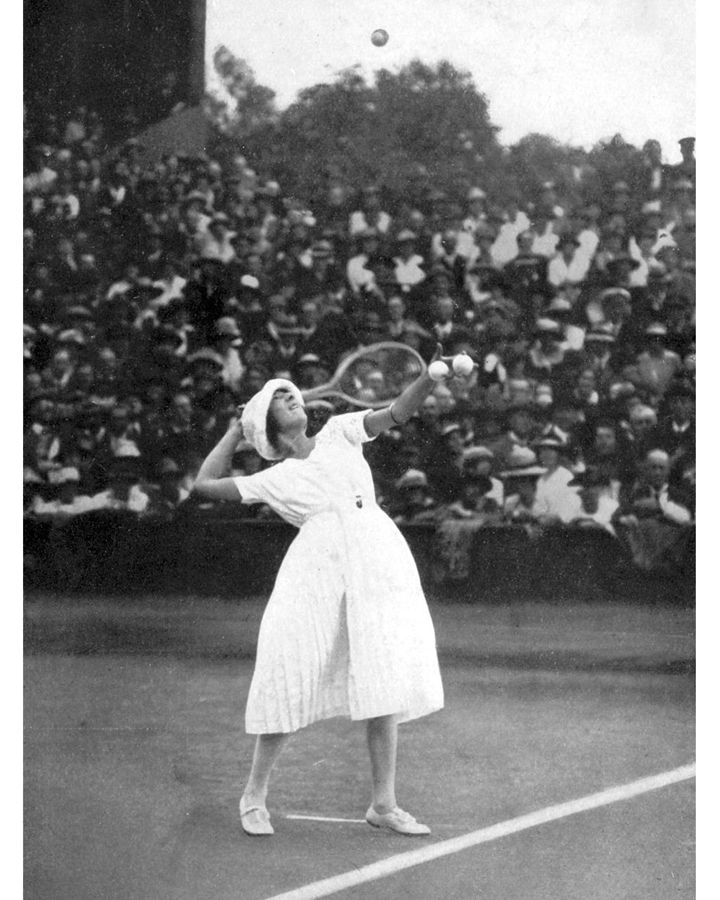 In 1919, French player Suzanne Lenglen scandalised the press with her "indecent" outfit: corset-less and without a petticoat (Credit: Getty Images)