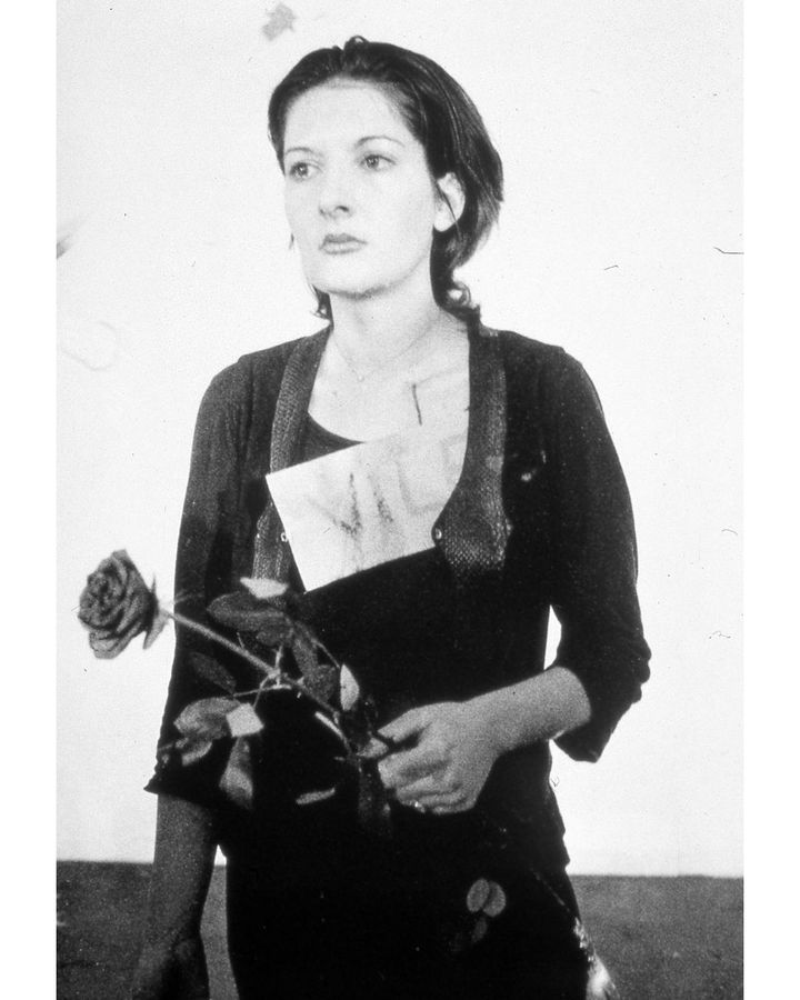 Marina Abramović performing her 1974 piece Rhythm 0, at the most extreme end of her work (Credit: Marina Abramović/Donatelli Sbarra)