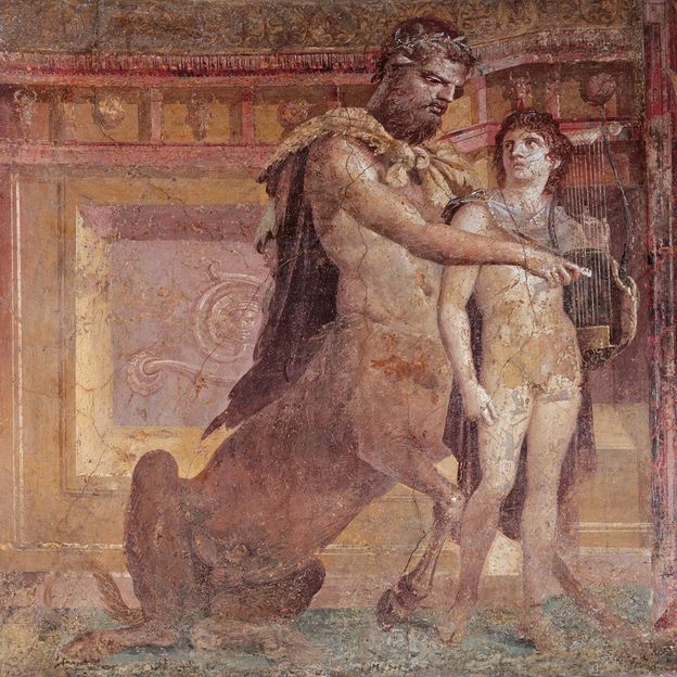 Chiron and Achilles Child, by unknown artist, 1st Century, fresco (Credit: Getty Images)