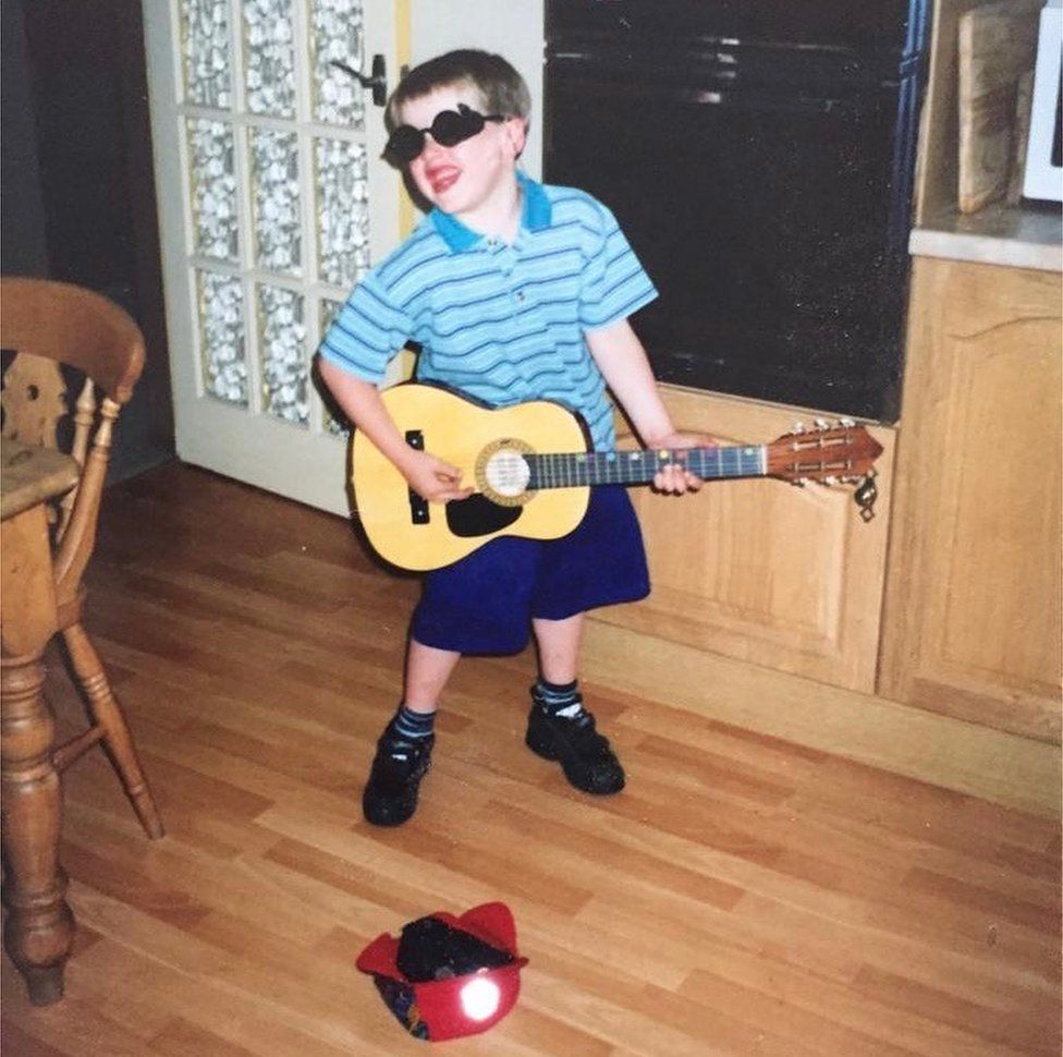 Tom Walker pictured in his childhood home