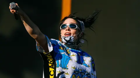 Billie Eilish performs on stage