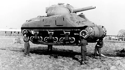 Getty Images A dummy tank used in World War Two