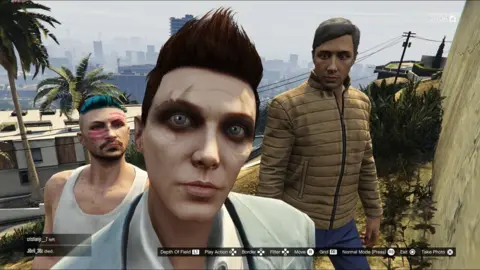 Tull Stories A virtual avatar selfie featuring GTA Hamlet's principal director, Pinny Grylls, alongside co-star writers and directors Sam Crane (left) and Mark Oosterveen (right)