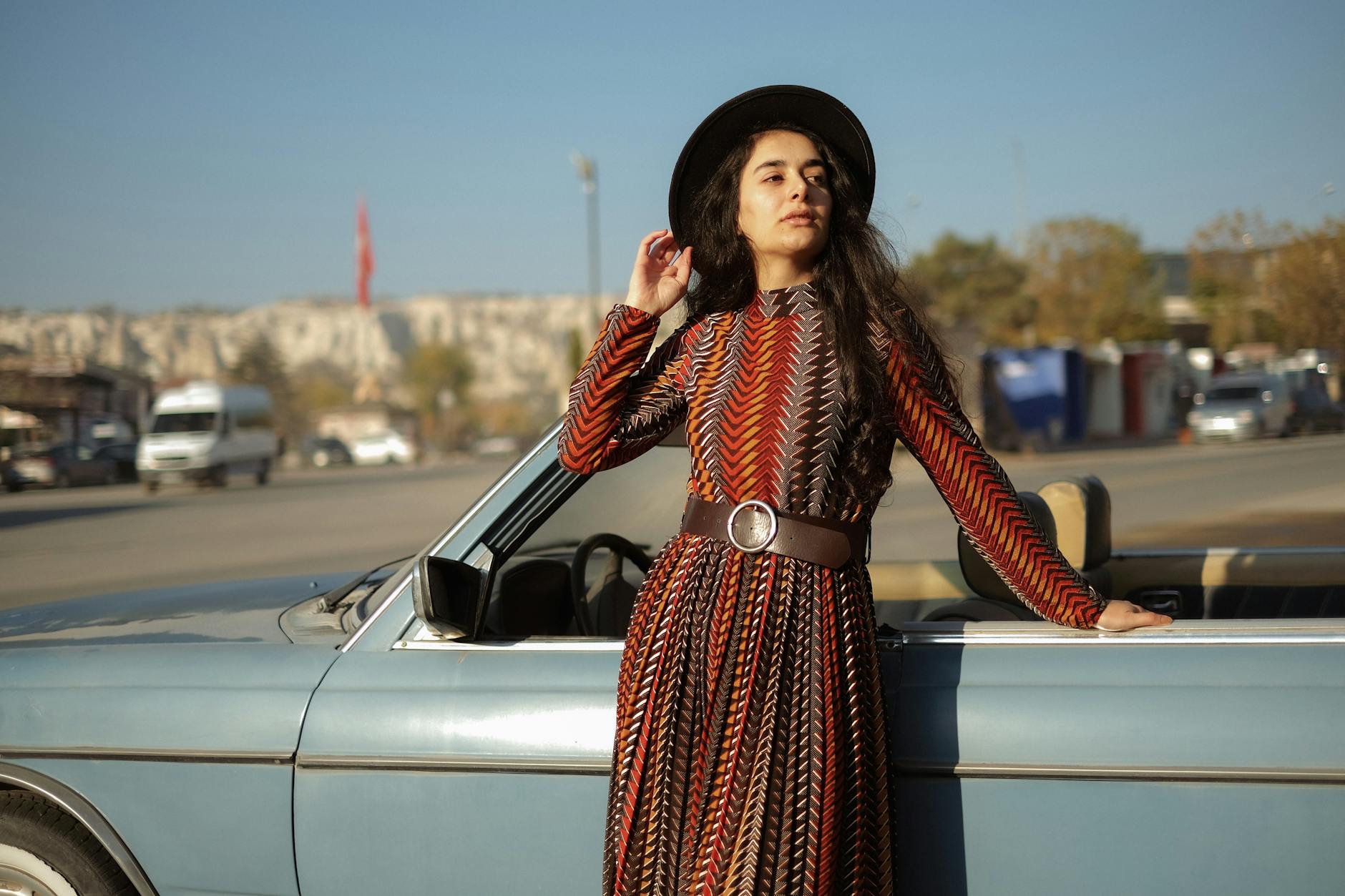 Elegant vintage wedding dress with intricate lace details and classic silhouette