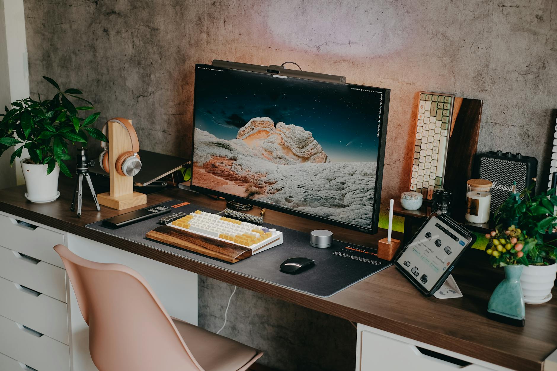 Clean modern workspace with laptop and minimalist accessories demonstrating tech aesthetic