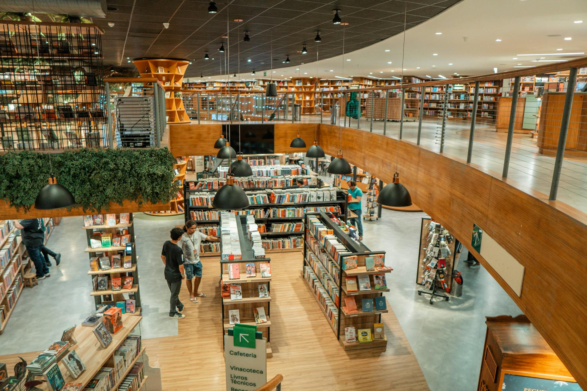 Modern bookstore with philosophy section prominently displayed