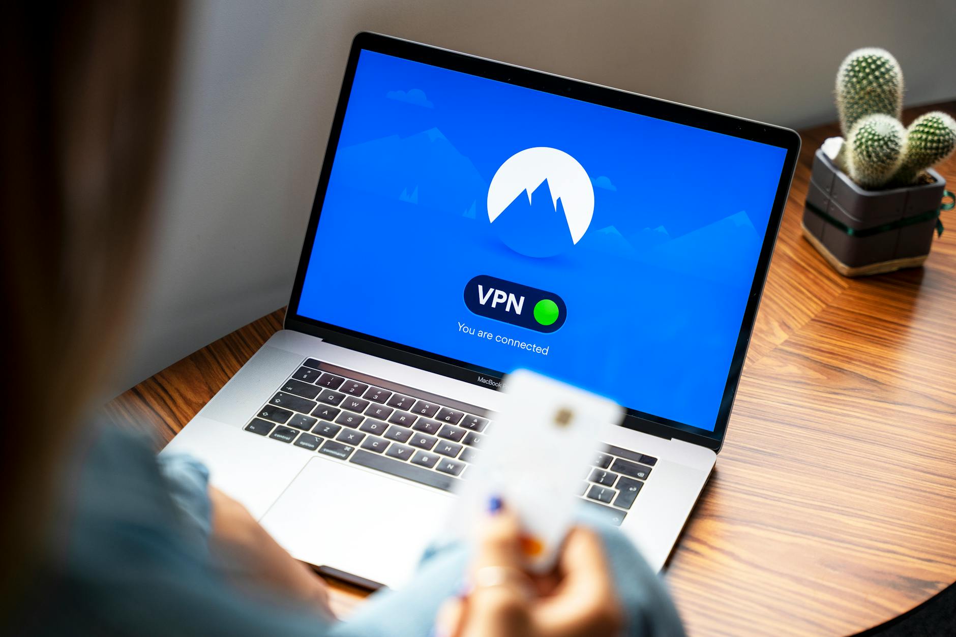 Network security visualization showing VPN connections and digital privacy