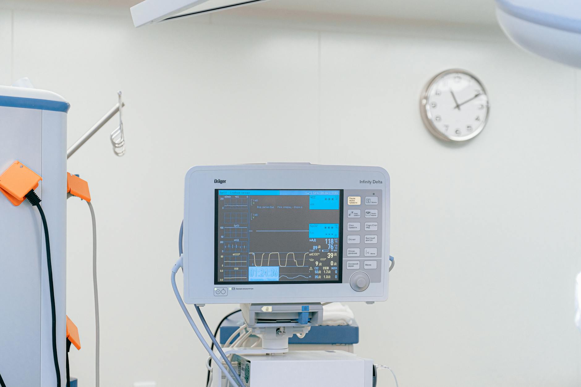Digital health monitoring dashboard displaying real-time medical data and alerts
