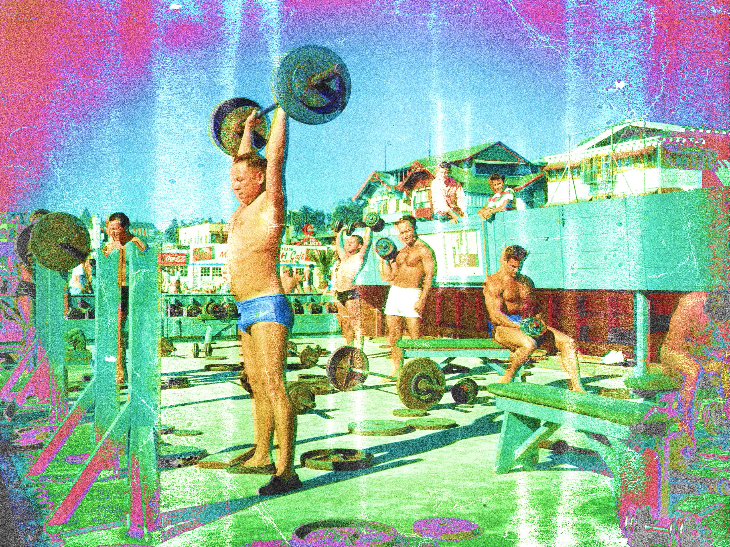 Athlete performing a squat movement with controlled form