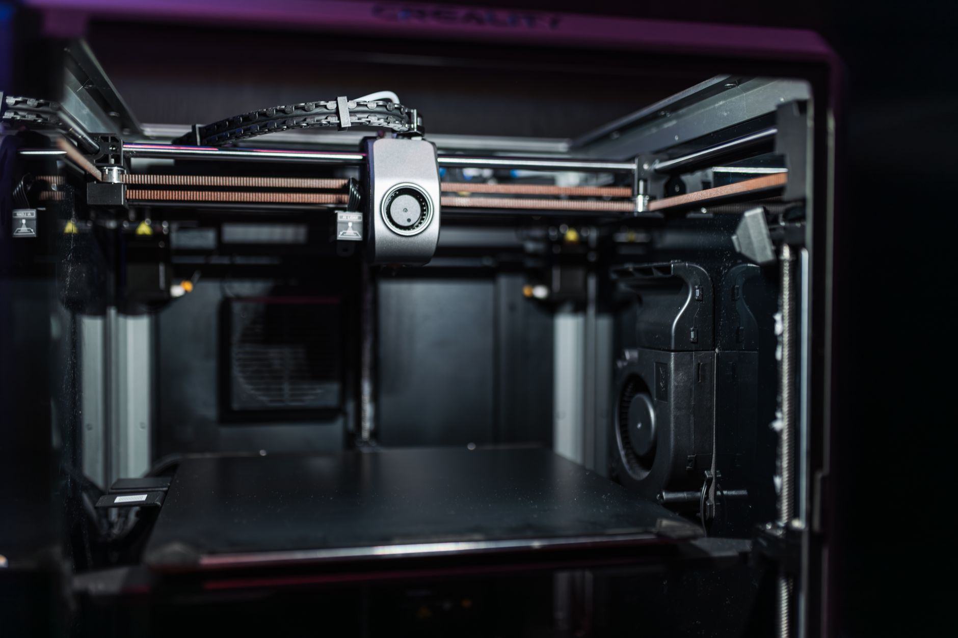 Metal additive manufacturing process showing laser sintering of a complex component