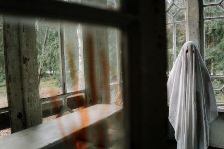 Misty atmospheric scene evoking haunting and the spectral in contemporary fiction