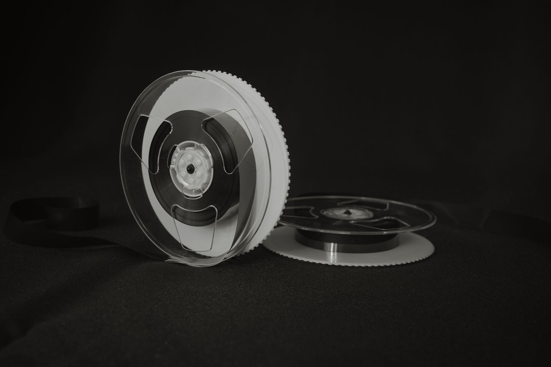 Close-up of a vintage film reel, representing decades of cinema history