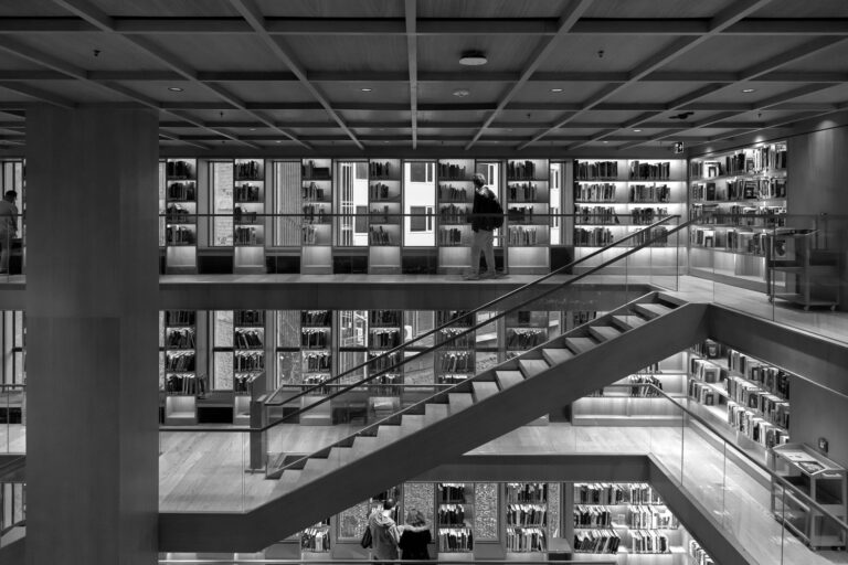 Sally Rooney Vanishes from UK Shelves While Literary World Asks Hard Questions Empty wooden bookshelves inside a quiet independent bookstore